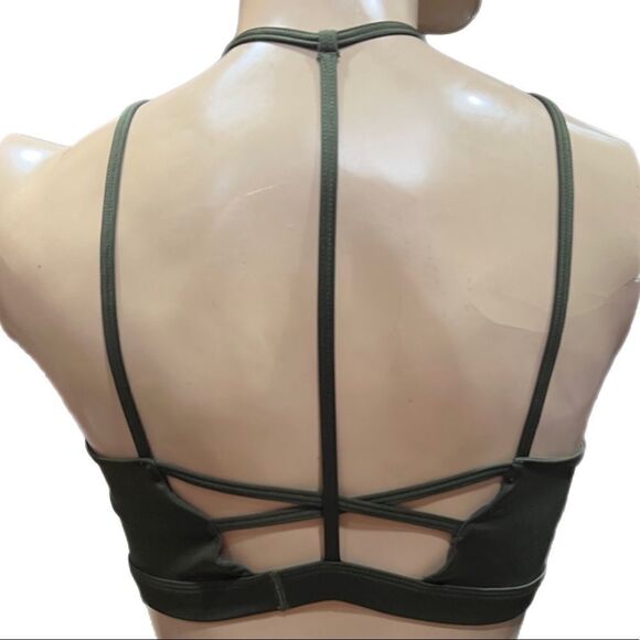 Victorias Secret Scrappy padded with removable padding sport bra green Large - Picture 3 of 3